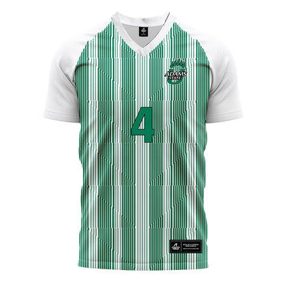 Adams State - NCAA Women's Soccer : Brianna Prete - Striped Green Soccer Jersey-0