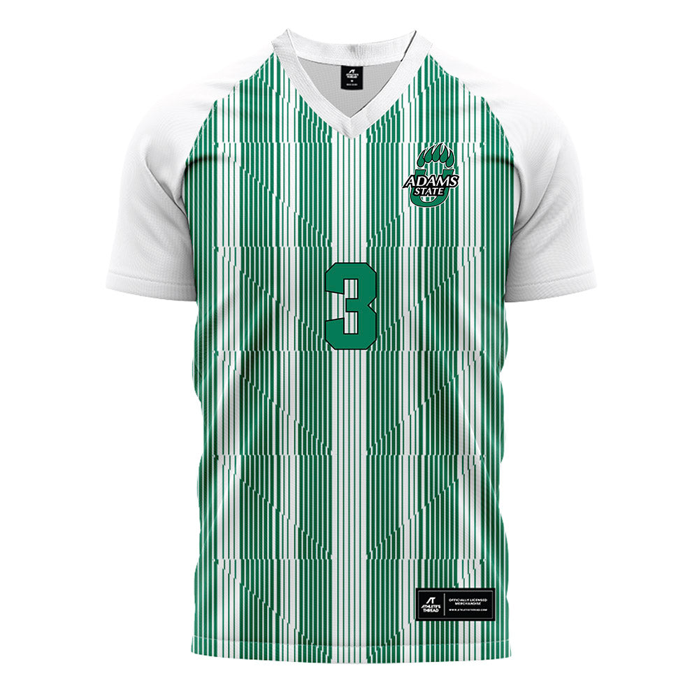 Adams State - NCAA Women's Soccer : Yarelis Dedos-Pino - Striped Green Soccer Jersey-0