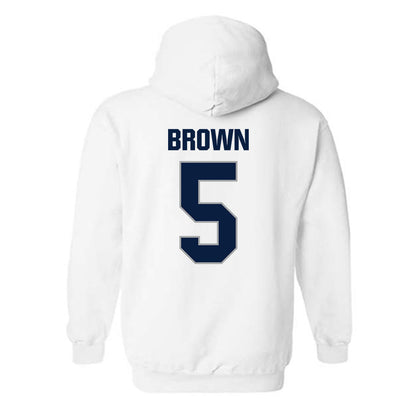 Longwood - NCAA Women's Basketball : Jaelyn Brown - Classic Shersey Hooded Sweatshirt-1
