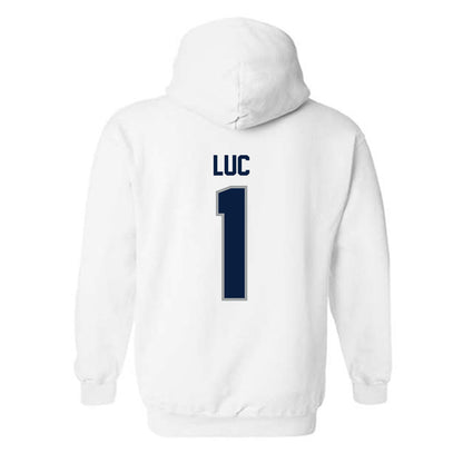Longwood - NCAA Men's Basketball : Kyrell Luc - Classic Shersey Hooded Sweatshirt-1