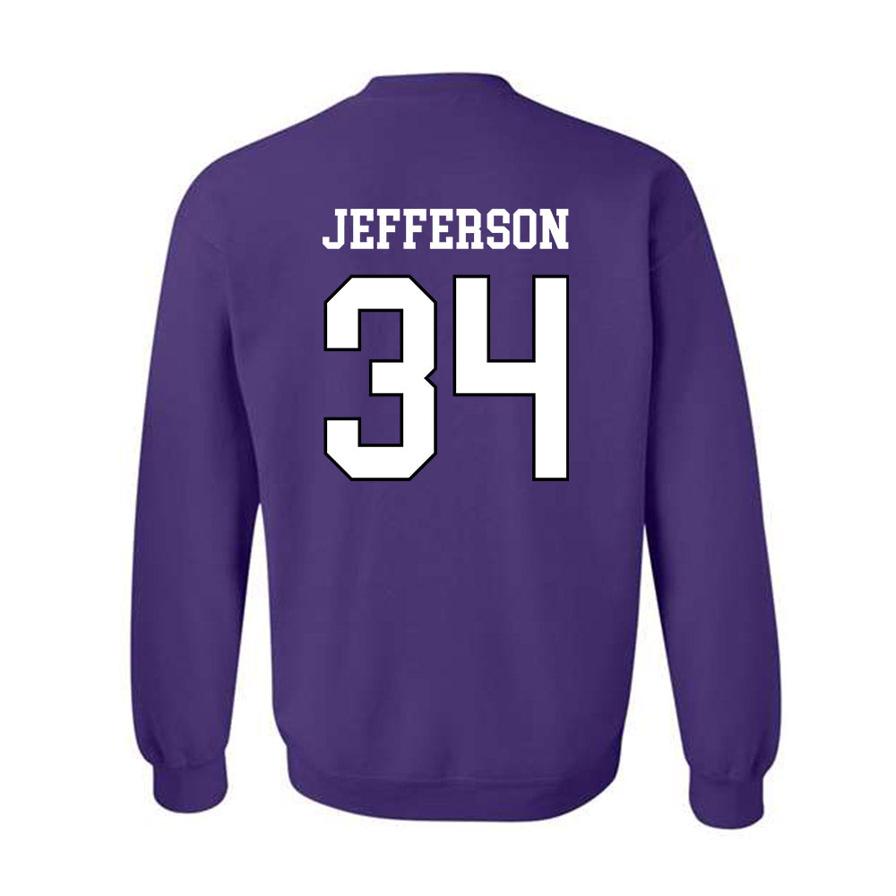Weber - NCAA Football : Kaleb Jefferson - Classic Shersey Crewneck Sweatshirt-1