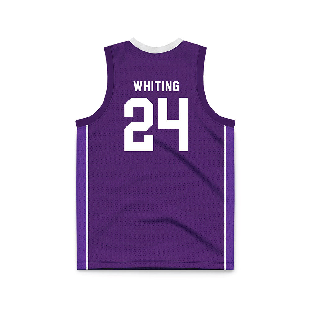Weber - NCAA Men's Basketball : Jace Whiting - Purple Basketball Jersey-1