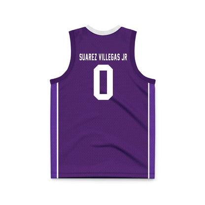 Weber - NCAA Men's Basketball : Edwin Suarez Villegas Jr - Purple Basketball Jersey-1