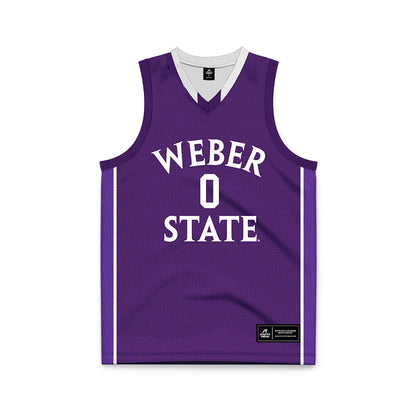 Weber - NCAA Men's Basketball : Edwin Suarez Villegas Jr - Purple Basketball Jersey-0