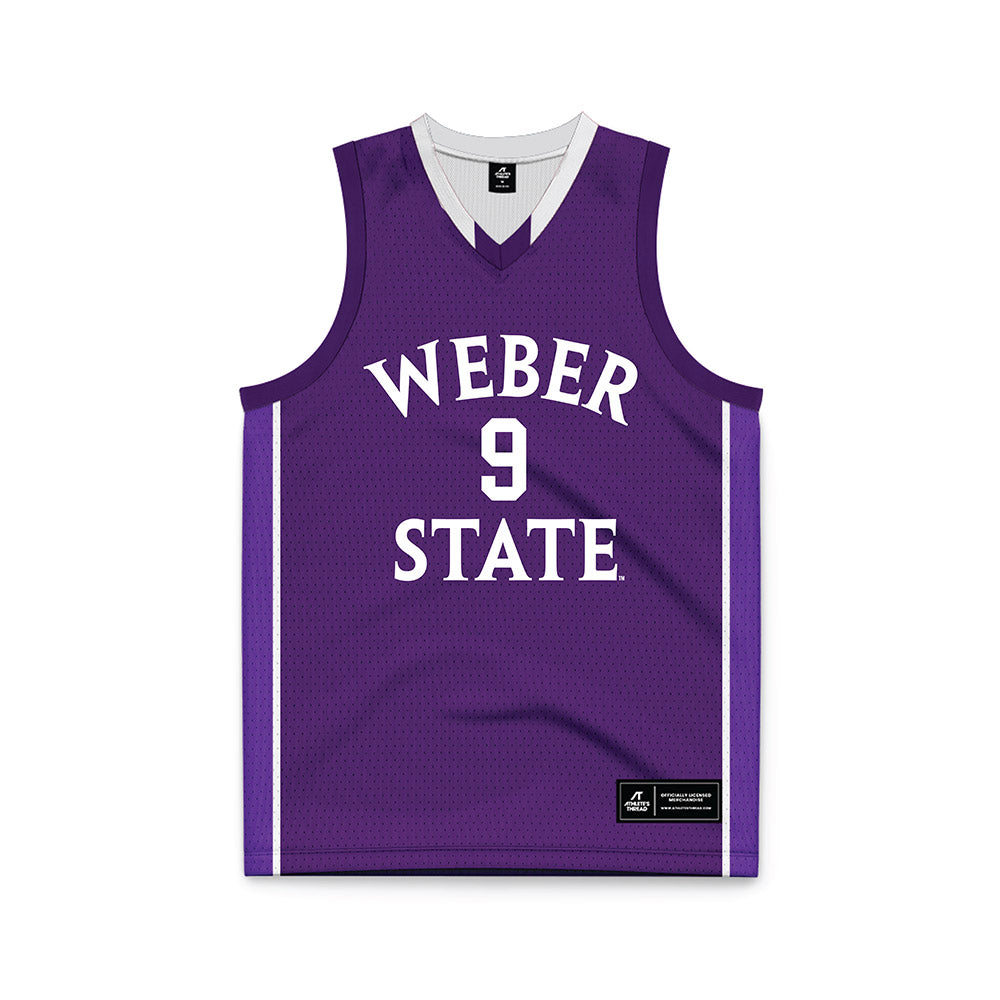 Weber - NCAA Men's Basketball : Duce Paschal - Purple Basketball Jersey-0