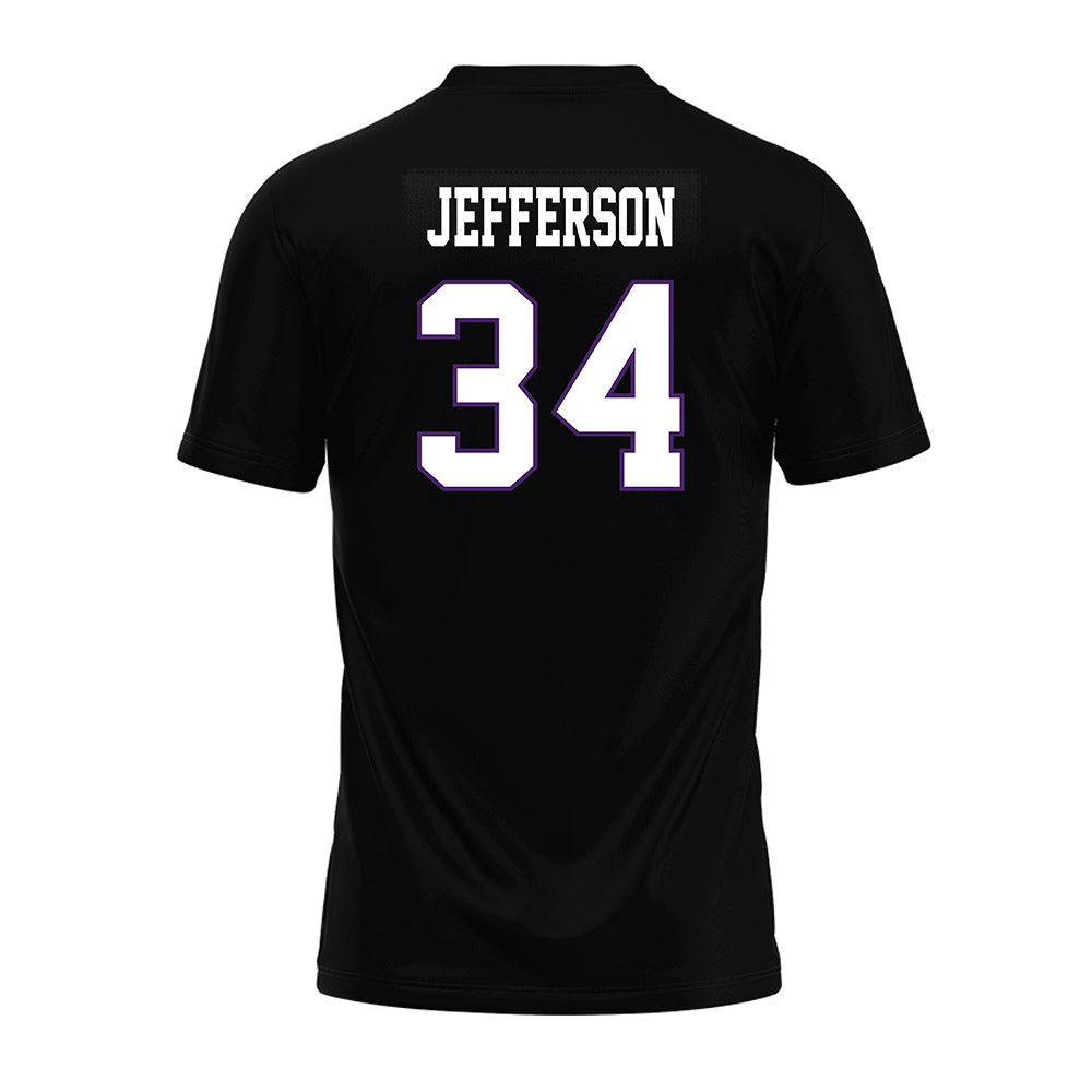 Weber - NCAA Football : Kaleb Jefferson - Black Premium Football Jersey-1