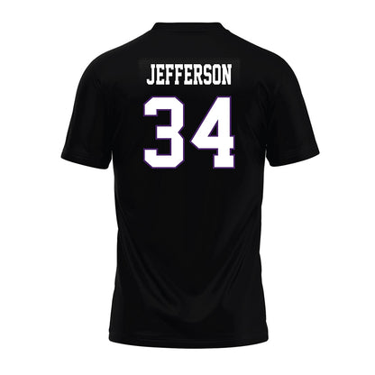 Weber - NCAA Football : Kaleb Jefferson - Black Premium Football Jersey-1