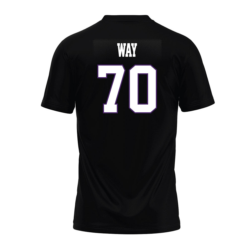 Weber - NCAA Football : Will Way - Black Premium Football Jersey-1
