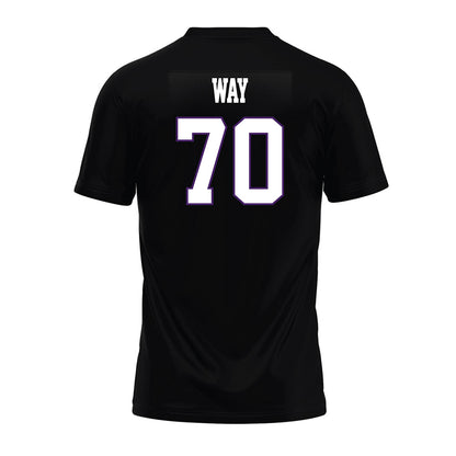Weber - NCAA Football : Will Way - Black Premium Football Jersey-1