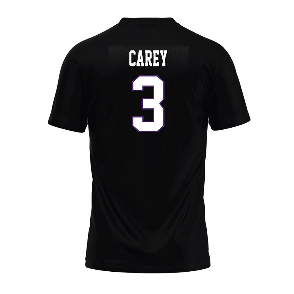 Weber - NCAA Football : BJ Carey - Black Premium Football Jersey-1
