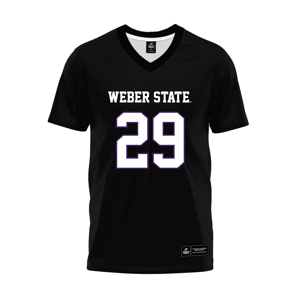Weber - NCAA Football : Davonta Morgan collins - Black Premium Football Jersey-0