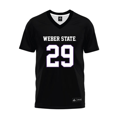 Weber - NCAA Football : Davonta Morgan collins - Black Premium Football Jersey-0