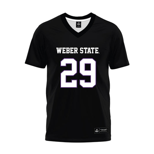 Weber - NCAA Football : Davonta Morgan collins - Black Premium Football Jersey-0