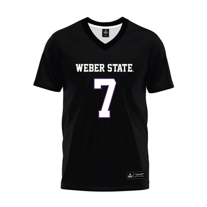 Weber - NCAA Football : Tre Parks-Vinson - Black Premium Football Jersey-0