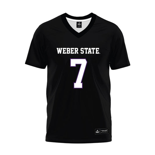 Weber - NCAA Football : Tre Parks-Vinson - Black Premium Football Jersey-0
