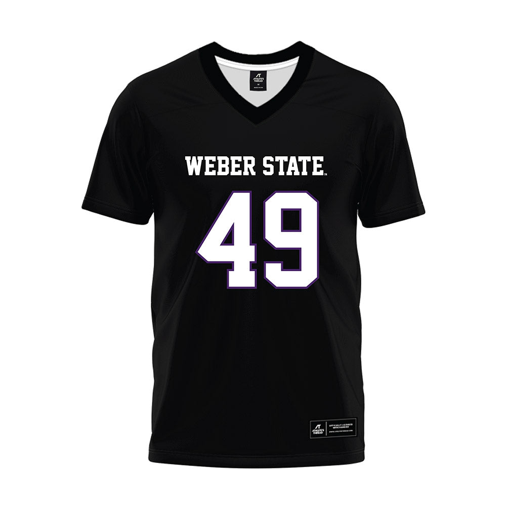 Weber - NCAA Football : Thien Hoang - Black Premium Football Jersey-0