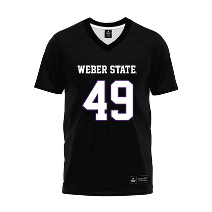 Weber - NCAA Football : Thien Hoang - Black Premium Football Jersey-0