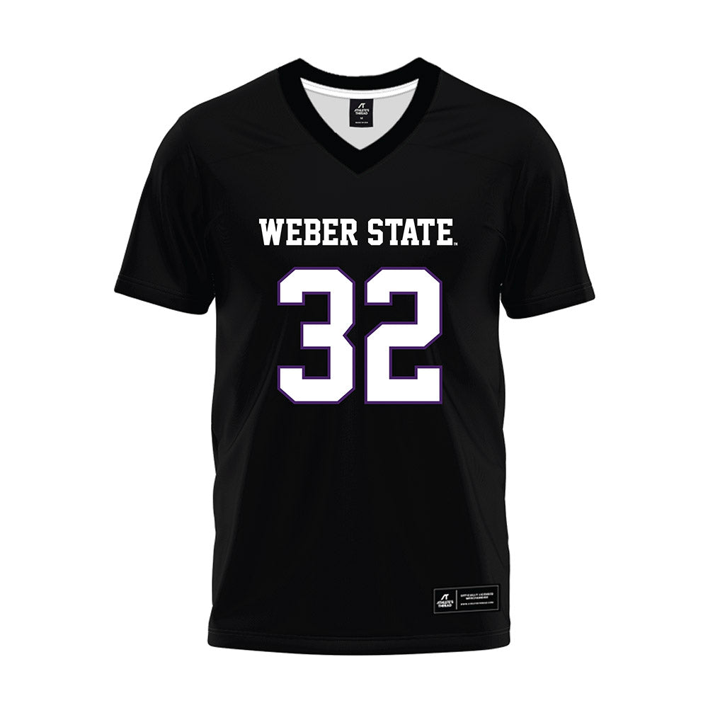 Weber - NCAA Football : Daniel Asisi - Black Premium Football Jersey-0