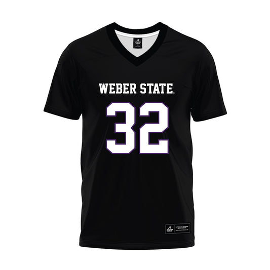 Weber - NCAA Football : Daniel Asisi - Black Premium Football Jersey-0
