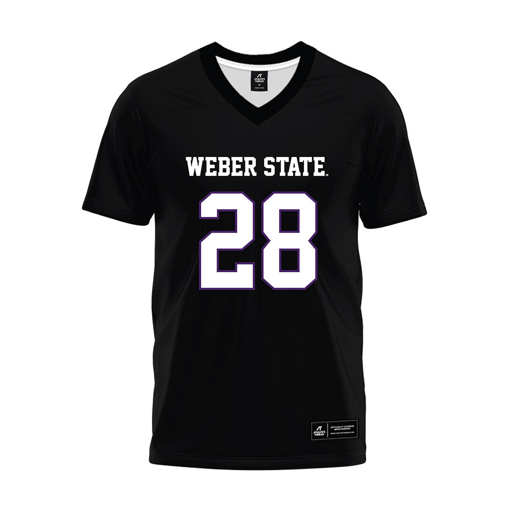 Weber - NCAA Football : Logan Mackey - Black Premium Football Jersey-0