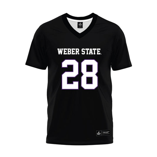 Weber - NCAA Football : Logan Mackey - Black Premium Football Jersey-0