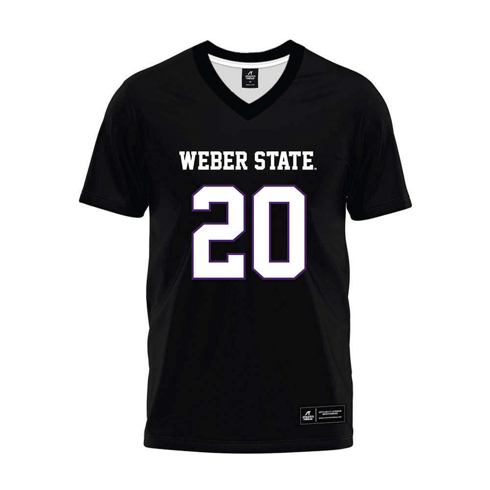 Weber - NCAA Football : Montae Pate - Black Premium Football Jersey-0
