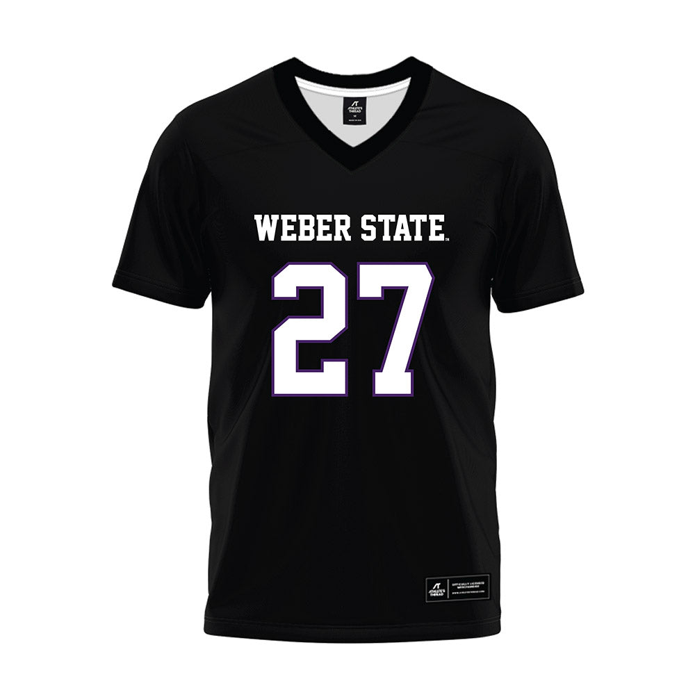 Weber - NCAA Football : Davion Godley - Black Premium Football Jersey-0