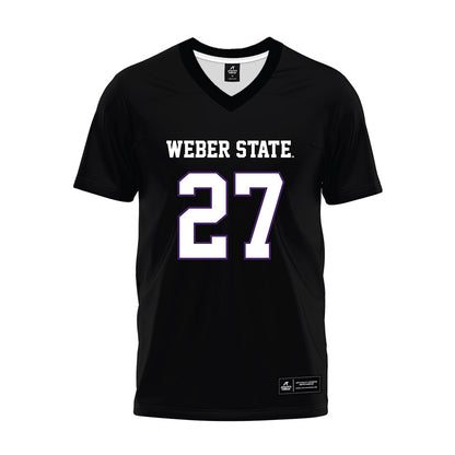 Weber - NCAA Football : Davion Godley - Black Premium Football Jersey-0