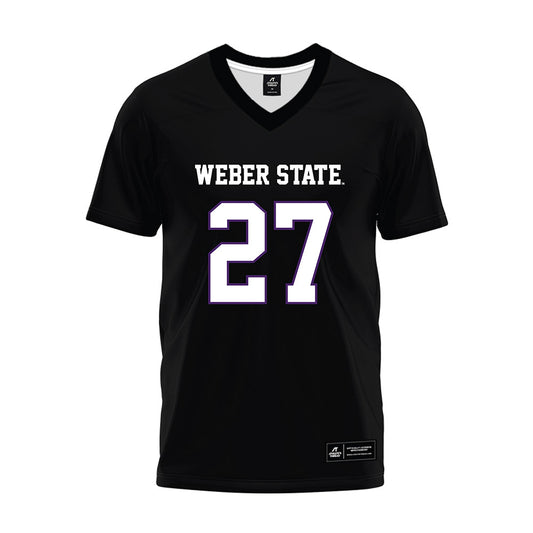 Weber - NCAA Football : Davion Godley - Black Premium Football Jersey-0