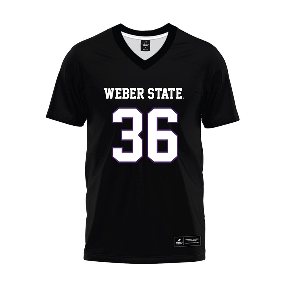 Weber - NCAA Football : Donovan Aidoo - Black Premium Football Jersey-0