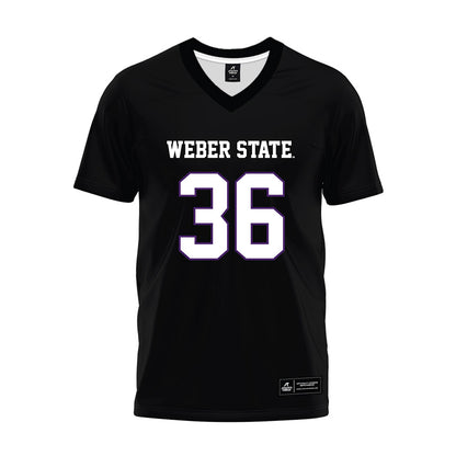 Weber - NCAA Football : Donovan Aidoo - Black Premium Football Jersey-0