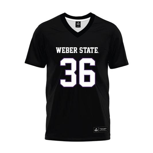 Weber - NCAA Football : Donovan Aidoo - Black Premium Football Jersey-0
