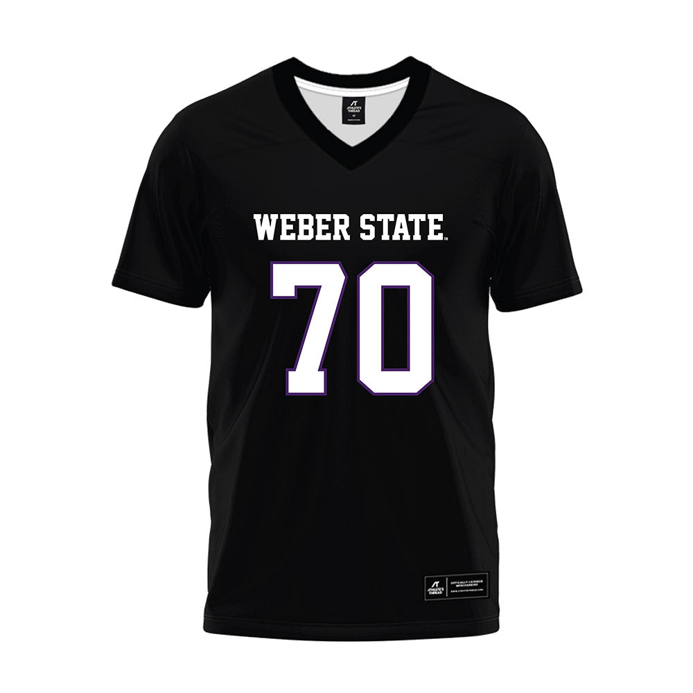 Weber - NCAA Football : Will Way - Black Premium Football Jersey-0