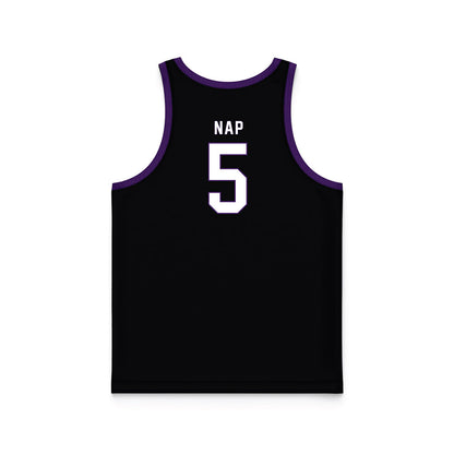 Weber - NCAA Women's Basketball : Dakota Nap - Black Basketball Jersey-1