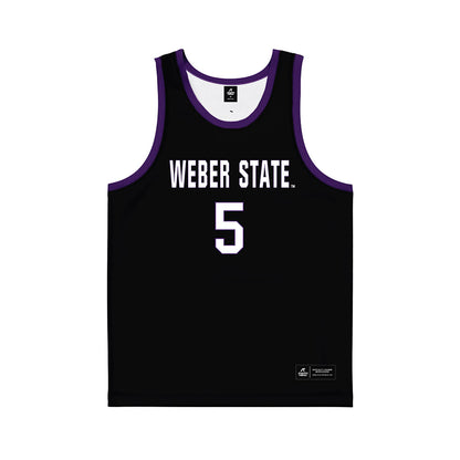 Weber - NCAA Women's Basketball : Dakota Nap - Black Basketball Jersey-0