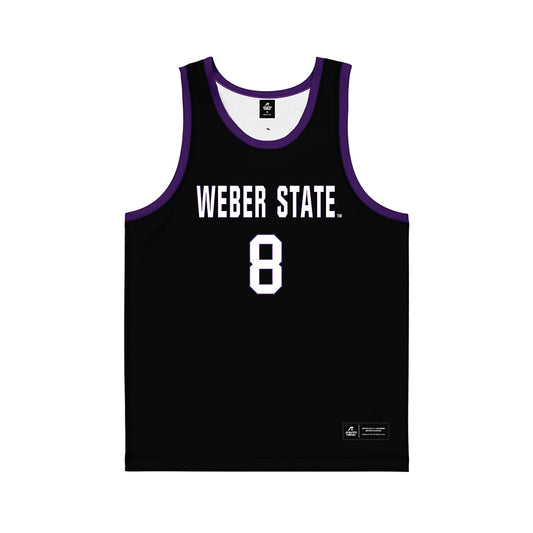 Weber - NCAA Women's Basketball : Hannah Robbins - Black Basketball Jersey-0