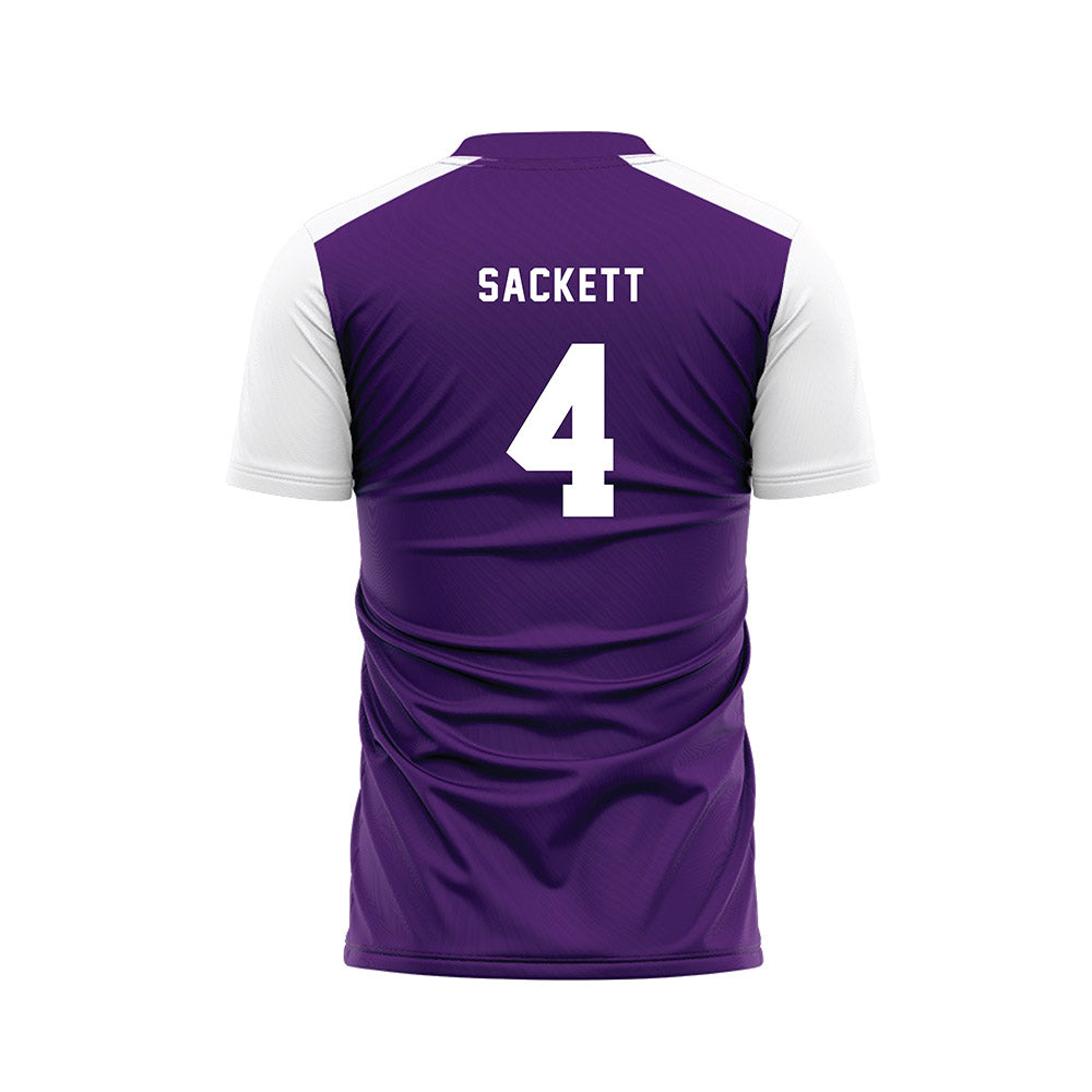 Weber - NCAA Women's Soccer : Bella Sackett - Purple Soccer Jersey-1