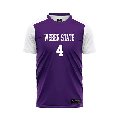 Weber - NCAA Women's Soccer : Bella Sackett - Purple Soccer Jersey-0