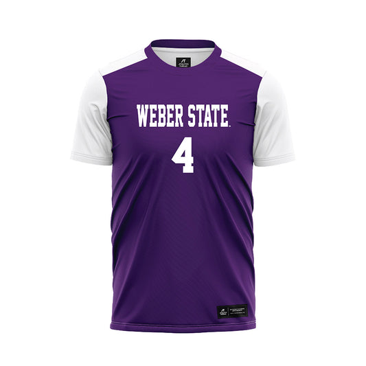 Weber - NCAA Women's Soccer : Bella Sackett - Purple Soccer Jersey-0