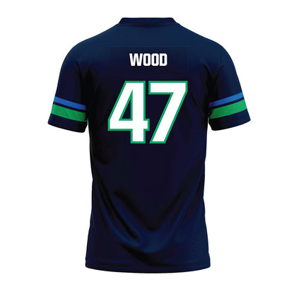 UWF - NCAA Football : Hunter Wood - Navy Premium Football Jersey-1