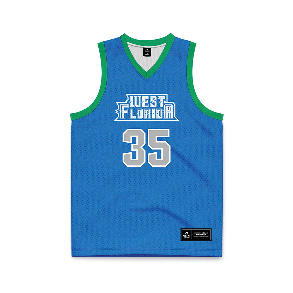UWF - NCAA Women's Basketball : Kat Ford - Blue Basketball Jersey-0