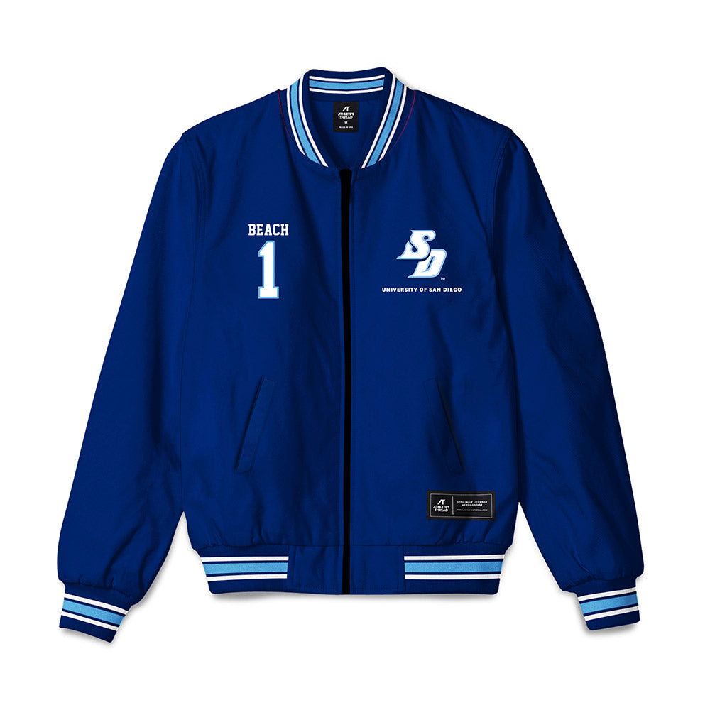 San Diego - NCAA Women's Volleyball : Neomi Beach - Bomber Jacket-0