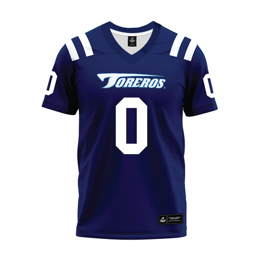 San Diego - NCAA Football : Malachi Cooper - Blue Premium Football Jersey-0