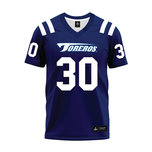 San Diego - NCAA Football : Omarion Mbakwe - Blue Premium Football Jersey-0