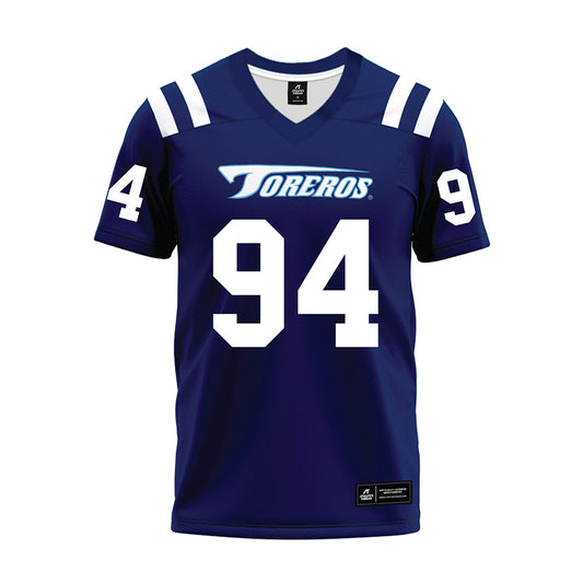 San Diego - NCAA Football : Mason Charles - Blue Premium Football Jersey-0