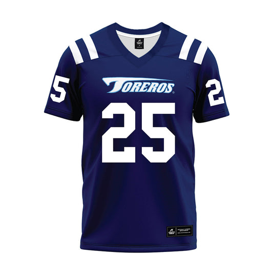 San Diego - NCAA Football : Nathan Benzie - Blue Premium Football Jersey-0