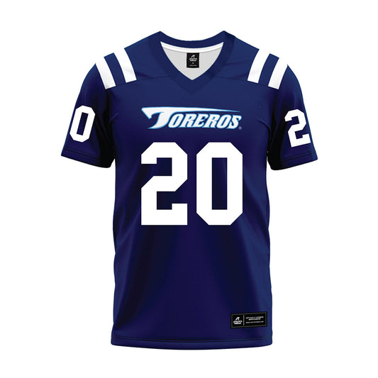 San Diego - NCAA Football : Ian Harrison - Blue Premium Football Jersey-0