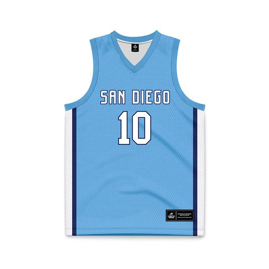 San Diego - NCAA Women's Basketball : Helen Holley - Blue Basketball Jersey-0