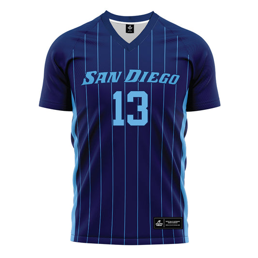 San Diego - NCAA Women's Soccer : Brianna Nesser - Blue Soccer Jersey-0
