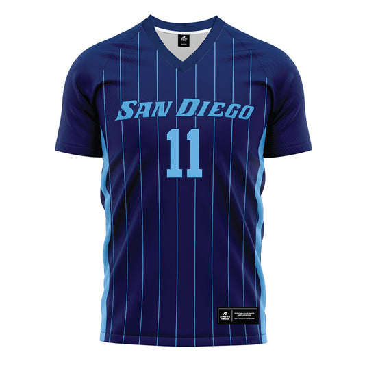 San Diego - NCAA Women's Soccer : Katelyn Bessemer - Blue Soccer Jersey-0